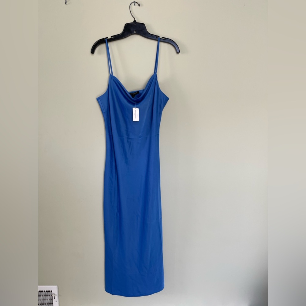 Banana Republic Silk Spaghetti Strap Dress, Size M, Color, Blue